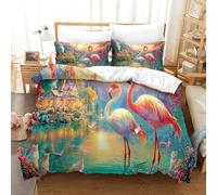 QDZHCPMYK 3D, Imprimé Poodle in City Parure De Lit Microfibre Super Douce Et Respirante Sets De Housses De Couettes 3 Pièces Et Taie d'oreiller Single（140x200cm）