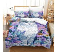 QDZHCPMYK 3D, Imprimé Starry Sky Parure De Lit Microfibre Super Douce Et Respirante Set De Housse De Couette 3 Pièces Et Taie d'oreiller King（220x240cm）