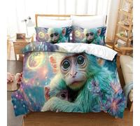 QDZHCPMYK Imprimé 3D German Shepherd Beach Parure De Lit Microfibre Super Douce Et Respirante Set De Housse De Couette 3 Pièces Et Taie d'oreiller King（220x240cm）