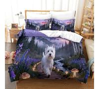 QDZHCPMYK Imprimé 3D Old Man Schnauzer Ensemble De Literie avec Microfibre Super Douce Et Respirante Housses De Couettes 3 Pièces Et Taie d'oreiller King(220x240cm)