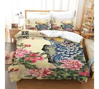 QDZHCPMYK Imprimé 3D Phoenix Ensemble De Literie avec Microfibre Super Douce Et Respirante Housses De Couettes 3 Pièces Et Taie d'oreiller Double（200x200cm）