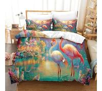 QDZHCPMYK Imprimé 3D Poodle in City Ensemble De Literie avec Microfibre Super Douce Et Respirante Sets De Housses De Couettes 3 Pièces avec Taies d'oreiller Super King（260x220cm）