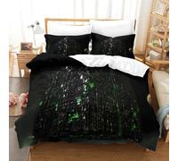 QDZHCPMYK Imprimé 3D Space Cube Structure-sci-FI Futuristic Design Ensemble De Literie avec Microfibre Super Douce Et Respirante Set De Housse De Couette 3 Pièces Et Taie d'oreiller Single（140x200cm）