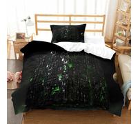 QDZHCPMYK Imprimé 3D Space Cube Structure-sci-FI Futuristic Design Parure De Lit Microfibre Super Douce Et Respirante Sets De Housses De Couettes 2 Pièces Et Taie d'oreiller Single（135x200cm）