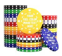 QEADEAYEA 50 à 500 jetons de poker personnalisés, jetons de casino en argile 40 mm 11,5 g avec votre logo, texte ou image, jetons de boisson personnalisés pour bar, fête, tournoi, club de golf ou