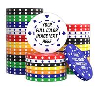 QEADEAYEA 50 à 500 jetons de poker personnalisés, jetons de casino en argile de 40 mm, 11,5 g avec votre logo, texte ou image, jetons de boisson personnalisés pour bar, fête, tournoi, club de golf ou