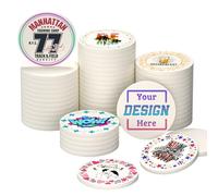 QEADEAYEA Jetons de poker en céramique personnalisés avec logo, jetons de poker 10 g, jetons de poker personnalisables double face en couleur pour bars, mariages, fêtes et promotions d'entreprise