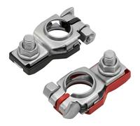 QEAS 1 Paire Bornes de Batterie 12V pour Automobile, Bornes Polaires Positives et Négatives Rouge et Noir, Bornes Polaires de Haute Qualité pour Automobile Bateau Camping-Car et Autres Véhicules