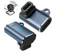 QEAS Lot de 2 adaptateurs de charge USB C pour COROS, chargement coudé à 90° sans brassard à desserrer, compact, portable avec porte-clés, compatible avec Pace 3 Pace 2 Apex Apex Pro Vertix Vertix 2