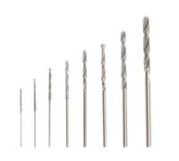 QEAS Lot de 8 forets diamantés 0,8-3,0 mm, forets hélicoïdaux pour verre | Universel, compatible avec perceuse manuelle Dremel pour céramique, pierre, métal, coquillages, jade, pierre, bijoux