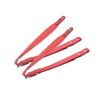 Qectial 1 Paire Bretelles Accordéon Bandes Épaules Accordéon Courroies Ajustables PU Simili Cuir Accessoires Instrument Accordéon Mousse Épaisse pour Sécurité, Rouge