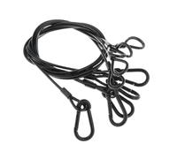 Qectial 10 Pièces Câble de Sécurité Fil D'Acier Tressé Attache pour Éclairage Par Projecteur 220lb Convient à Installation Salle DJ Événement, Black 33po 5pc