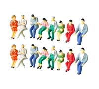 Qectial 14 Figurines Miniatures En Résine Peintes à La Main, Idéales pour La Décoration de Dioramas, de Maquettes de Trains et de Scènes Architecturales, Échelle 1/50