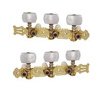 Qectial 2 Pièces Classical Pegs Chevilles Mécaniques Guitare Classique Tuning Keys Finition Dorée Usage Facile Adaptées à la