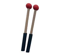 Qectial 2 Pièces Percussion Instrument Maillets Xylophone Silicone Manche Bois Accessoires Adaptés à La Répétition Jeu Collectif Enseignem, Rouge