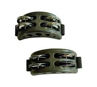 Qectial 2 Pièces Tambourin à Pied avec Clochette, Instrument de Musique Rythmique