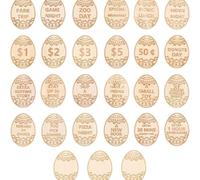 Qectial 27 Pièces Jetons de Récompense Pâques Lapin Oeuf Set Coffret Fiches Réutilisables Gravées Thèmes Loisirs et Jetons à Colorier DIY Adapté pour, Œuf