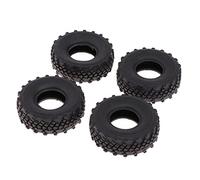 Qectial 4 Pièces Pneus Voiture Radiocommandée Ensemble Roues Caoutchouc Pièces Militaires WPL B16 C24 C14 B14 Remplacement Adapté Accessoires pour Collection
