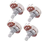 Qectial 4 Pièces Potentiomètre Guitare Contrôle Volume Audio B250K A250K Mini Potentiomètre Axe Long Rainuré Fonction Remplacement Adapté à Guitare