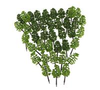 Qectial 40 Pièces Arbre Maquette Miniature Plastique Train Bâtiment Convient pour Disposition Table Sable Modèle Architecture Jardin Enseignement