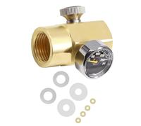 Qectial Adaptateur de Recharge de CO2 pour Bouteille avec Manomètre 2000 PSI, Accessoire Compact pour Machine à Fabriquer Des Cartouches de CO2, Tr21 4 Vers Cga320