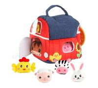 Qectial Animaux de La Ferme - Jeu de Motricité Fine - Jouet éducatif pour Enfants de 0 à 9 Mois (filles et Garçons), 18 x 15 x 22 cm