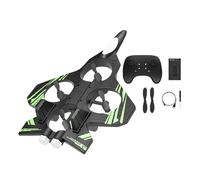 Qectial Avion RC en Mousse EVA, Modèle Fighter avec Éclairage LED Nocturne, Jouet Hélicoptère Télécommandé Anti-Choc, Rotation 360°, Cadeau pour Enfants et Adultes, Vert