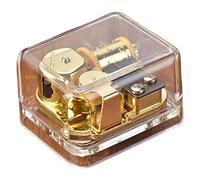 Qectial Boîte à Musique Unique En Acrylique Transparent avec Mécanisme Plaqué Or, Idéale pour Un Mariage, Un Cadeau Ou Noël, Mémoire