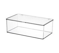 Qectial Boîte de Rangement pour Tasses à Thé, Boîte de Rangement Anti-poussière pour Divers Articles, Boîte de Rangement pour Fournitures, Cadeaux, Salle à Ma, Longue M