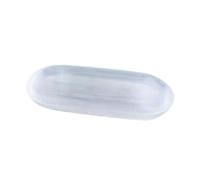 Qectial Bol de Chargement En Sélénite, Station de Chargement En Cristal, Organisateur de Bijoux pour Le Nettoyage, Figurine Décorative de Sélénite, 15 cm x 7 cm
