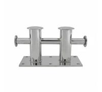 Qectial Bollard d'Amarrage Marin Double avec Taquet de Quai Borne de Mouillage Accessoire de Pont Support Fiable des Amarres en Environnement Marin, Double Taquet D Amarrage en Croix, Hauteur 150MM