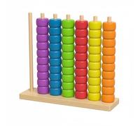 Qectial Cadre Arithmétique Éducatif Jouet Empilable Perles Bois Apprentissage Logique Motricité Coordination Manipulation Adapté Classe Maternelle Cadeau Pédagogique Activité Familiale