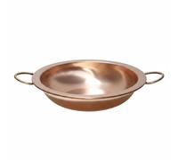 Qectial Casserole à Deux Poignées Cuivre Marmite Faitout Chaudron Poignées Stables pour Déplacements et Dressage Surface Lisse Traditionnelle Compatible, 40CM