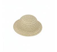 Qectial Chapeau de Poupée 10cm Accessoire Élégant Vêtement Poupée Mini Chapeau Soleil Aspect Naturel Approprié pour Le Jeu la Collection l'Exposition l'Objet de Décoration , S79 Crème