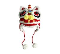 Qectial Chapeau Traditionnel Chinois, Coiffe D'anniversaire Brodée Au Crochet, Chapeau de Nouvel An, enfant rouge
