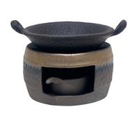 Qectial Chauffe-théière/théière Portable, Facile D'utilisation, Porte-bougie/brûleur à Café, Style Japonais Traditionnel pour La Maison Ou Le Bureau, Style D