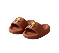 Qectial Chaussons pour Poupée Sandales Miniature Souliers PVC Flexible Visage Capybara Éléments Fruit Usage Long Adaptées pour Jouet Enfant Décoration Intérieure 1/6, Brun, S