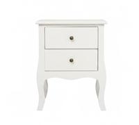 Qectial Chevet Armoire de Rangement Tiroir Table de Nuit Meuble d'Appoint en Bois Massif Surface Stable pour Lampe et Réveil Accessibilité des Convient Chambre, 42 32 49cm, Blanc