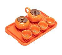 Qectial Coffret Cadeau Tasse à Thé En Forme de Kaki avec Infuseur.