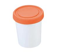 Qectial Contenant à Dessert Récipient à Glace Boîte de Conservation Alimentaire Hermétique Silicone Étanche Lavable au Lave-Vaisselle Réutilisable Adapté à, Orange, m