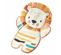 Qectial Coussin Poussette Universel pour Bébé avec Rembourrage Moelleux en Velours Cristal Coussinet Ergonomique pour Centre d'Éveil Protection Absorbante, Lion