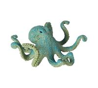 Qectial Crabe Figurine Ornement Animale Jouet Marin Version Éducative Résistante Usage Présentation Collection Bureau Anniversaire Aquarium, Pieuvre Bleue 2376