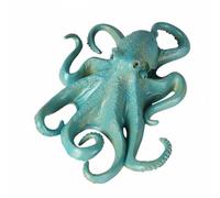 Qectial Crabe Figurine Ornement Animale Jouet Marin Version Éducative Résistante Usage Présentation Collection Bureau Anniversaire Aquarium, Poulpe Bleu 2375