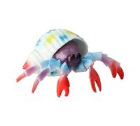 Qectial Crabe Figurine Ornement Animale Jouet Marin Version Éducative Résistante Usage Présentation Collection Bureau Anniversaire Aquarium, Couleur du Crabe Ermite
