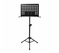 Qectial de Musique Pliable Réglable Support Partitions Plateau Perforé Pied Trépied en Acier Inoxydable Stable avec Hauteur Ajustable Adapté aux Concerts Pratiques Cours Particuliers