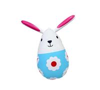 Qectial Décoration Gonflable œuf de Pâques, Lapin, En PVC, pour L'extérieur et L'intérieur, Idéale pour Décorer Jardin, Terrasse Ou Cour, Bleu