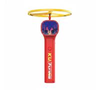 Qectial Disque Volant Lumineux Lanceur de Disques Jouet Disque Hélice Six Disques Activation Simple Plastique Électronique Adapté aux Rassemblements Fêtes Fin d'Après-midi, Rouge