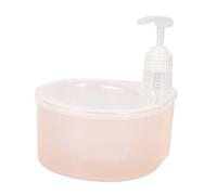 Qectial Distributeur de Savon et de Liquide Vaisselle 2 En 1 avec Compartiment pour éponge et Grande Capacité, Dosage Manuel, Zéro Gaspillage, pour La Cuisine, Orange
