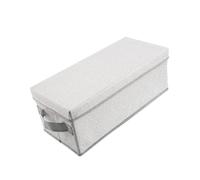 Qectial Étui DVD, Boîte de Rangement CD, Polyvalent, Pratique, Pliable, Anti-poussière, avec Poignées et Couvercle, Organisateur Multimédia pour Votre Collect, Gris