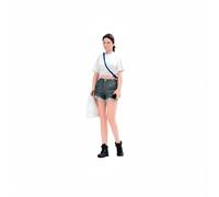 Qectial Figurine Fille Miniature Peinte Personnage Résine Accessoire Modélisme avec Détails Finement Peints Actuel Adaptée aux Vitrines Décors Architecturaux Exposants de Miniatures, 1-18